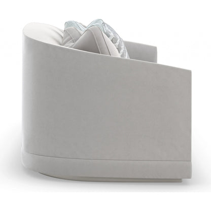 Da Vita Sofa by Caracole in cloud, grey, silver and soft silver. Made from pine in a transitional style.