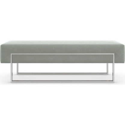 La Moda Bench by Caracole in smoked, steel and smoked stainless steel. Made from metal in a modern style.