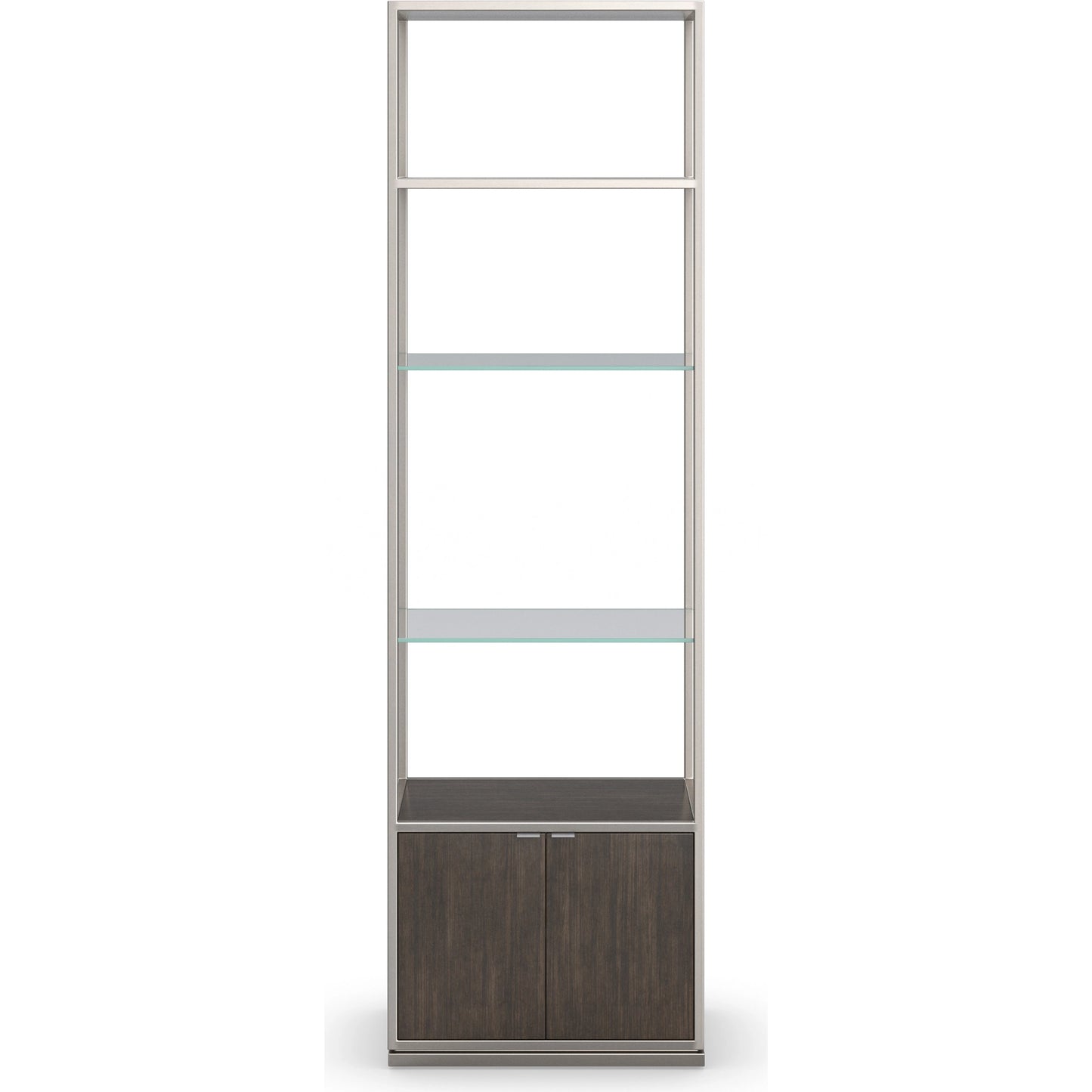 003 SI-1955845 | Additional Silo | La Moda Display Unit Pier by Caracole in natural and sepia, thunder, smoked stainless. Made from birch, metal, koto in a modern style.