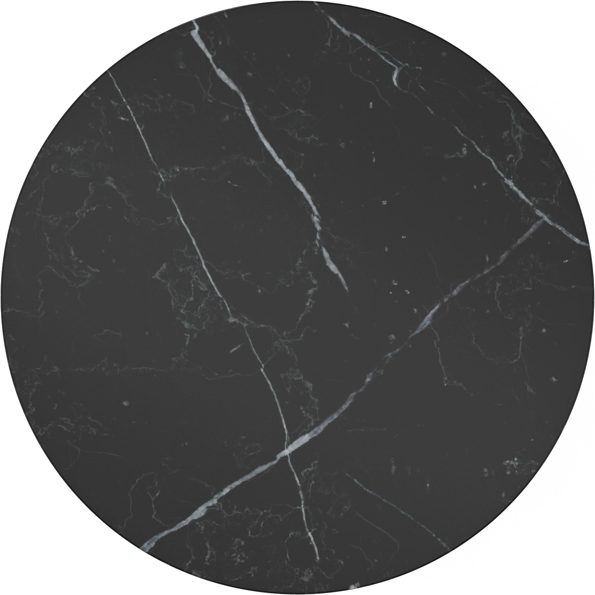 La Moda Short Spot Table by Caracole in black, marble and smoked stainless. Made from metal, stone in a modern style.