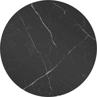 La Moda Short Spot Table by Caracole in black, marble and smoked stainless. Made from metal, stone in a modern style.