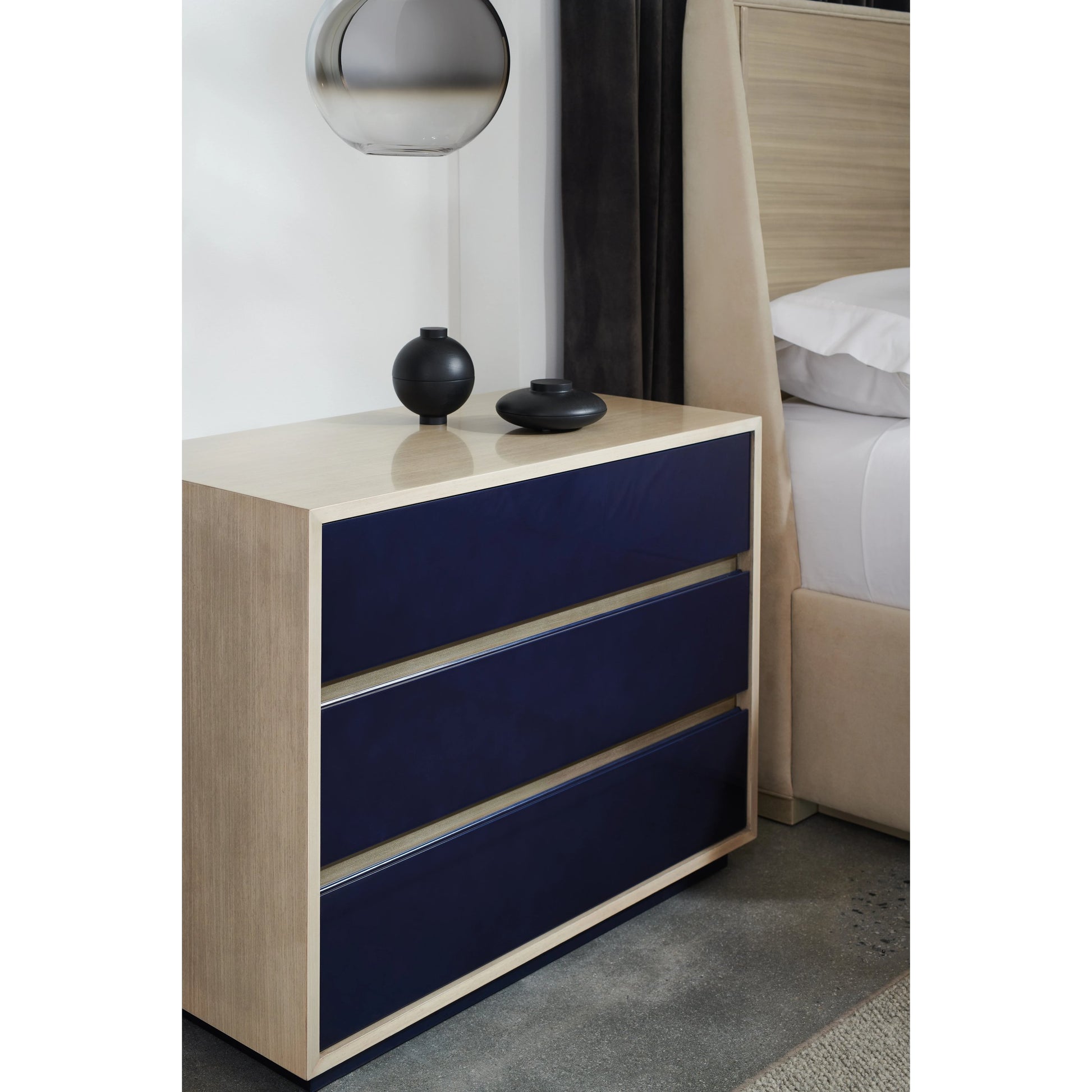 Da Vita Large Nightstand by Caracole. Made from birch, koto, maple in a modern style.