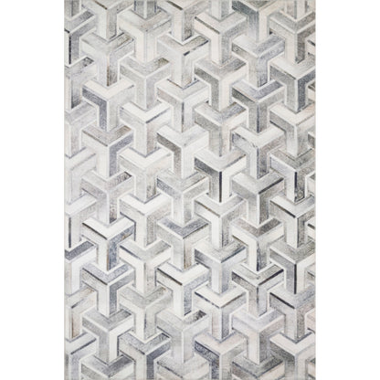 Maddox MAD-05 Rug by Loloi in silver, ivory. Made from 100% polyester in a modern style.