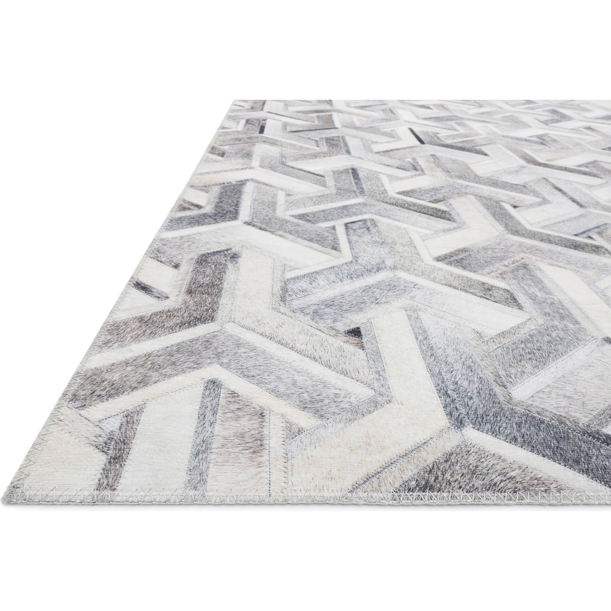 Maddox MAD-05 Rug by Loloi in silver, ivory. Made from 100% polyester in a modern style.