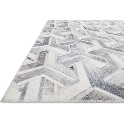 Maddox MAD-05 Rug by Loloi in silver, ivory. Made from 100% polyester in a modern style.