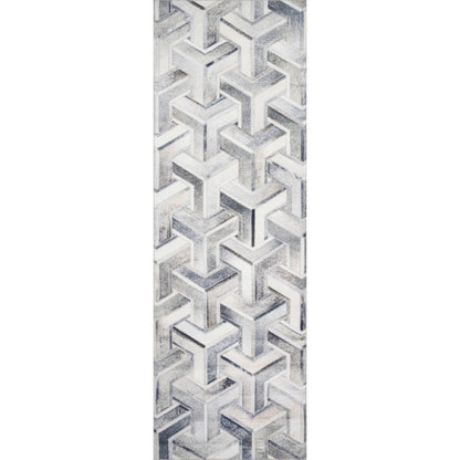Maddox MAD-05 Rug by Loloi in silver, ivory. Made from 100% polyester in a modern style.