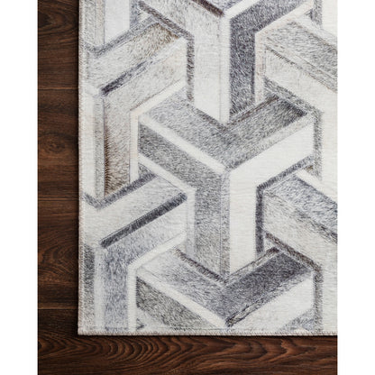 Maddox MAD-05 Rug by Loloi in silver, ivory. Made from 100% polyester in a modern style.