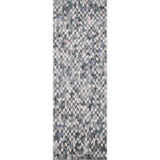 MAD-08 by Loloi in ocean, gray. Made from 100% polyester in a modern style.