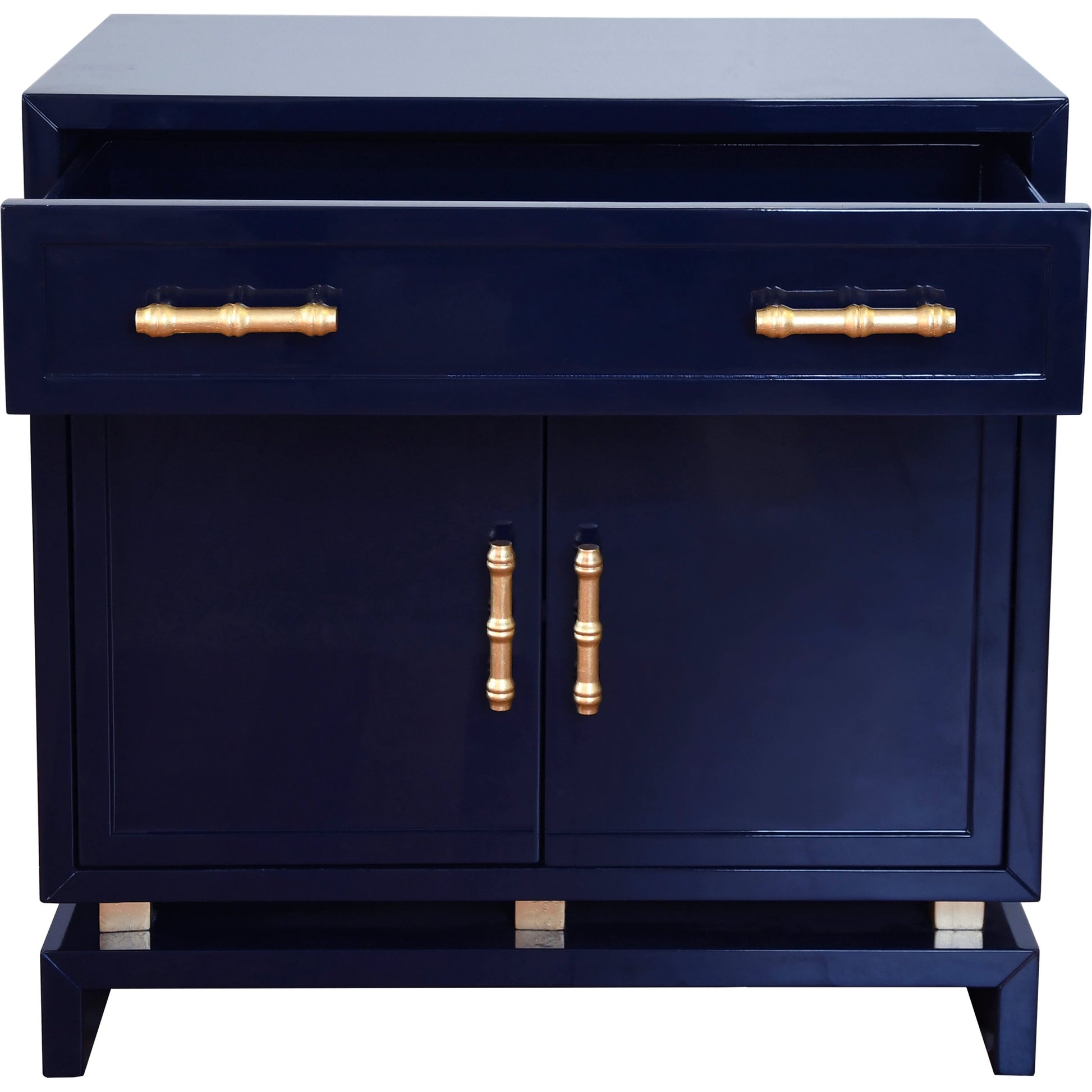 Marcus Cabinet by Worlds Away in blue and blue. Made from hardwood solids, mdf, metal in a modern style.