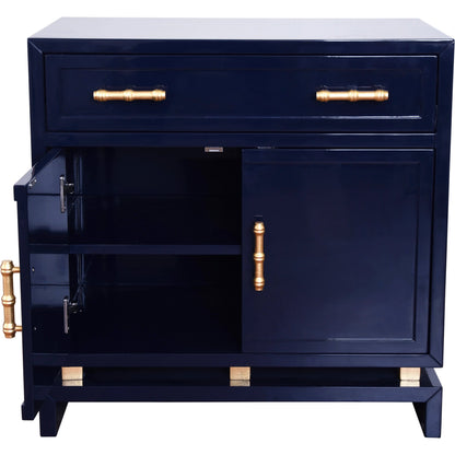 Marcus Cabinet by Worlds Away in blue and blue. Made from hardwood solids, mdf, metal in a modern style.