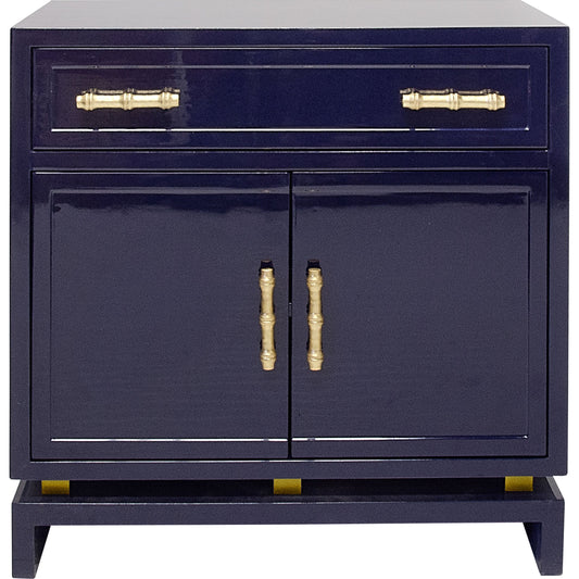 Marcus Cabinet by Worlds Away in blue and blue. Made from hardwood solids, mdf, metal in a modern style.