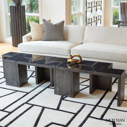 T-Flex Table by Global Views in oak. Made from mdf, oak, marble in a modern style.