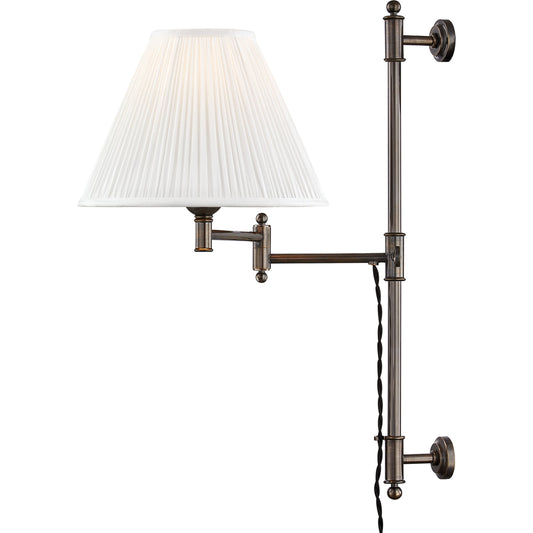 Classic NO.1 1 Light Adjustable Wall Sconce by Hudson Valley. Made from brass in a traditional style.