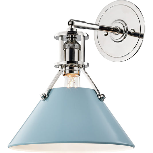 Painted NO.2 Wall Sconce by Hudson Valley. Made from brass in a cottage & farmhouse style.