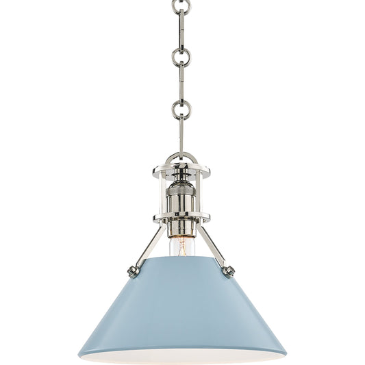 Painted NO.2 Pendant by Hudson Valley. Made from brass in a cottage & farmhouse style.