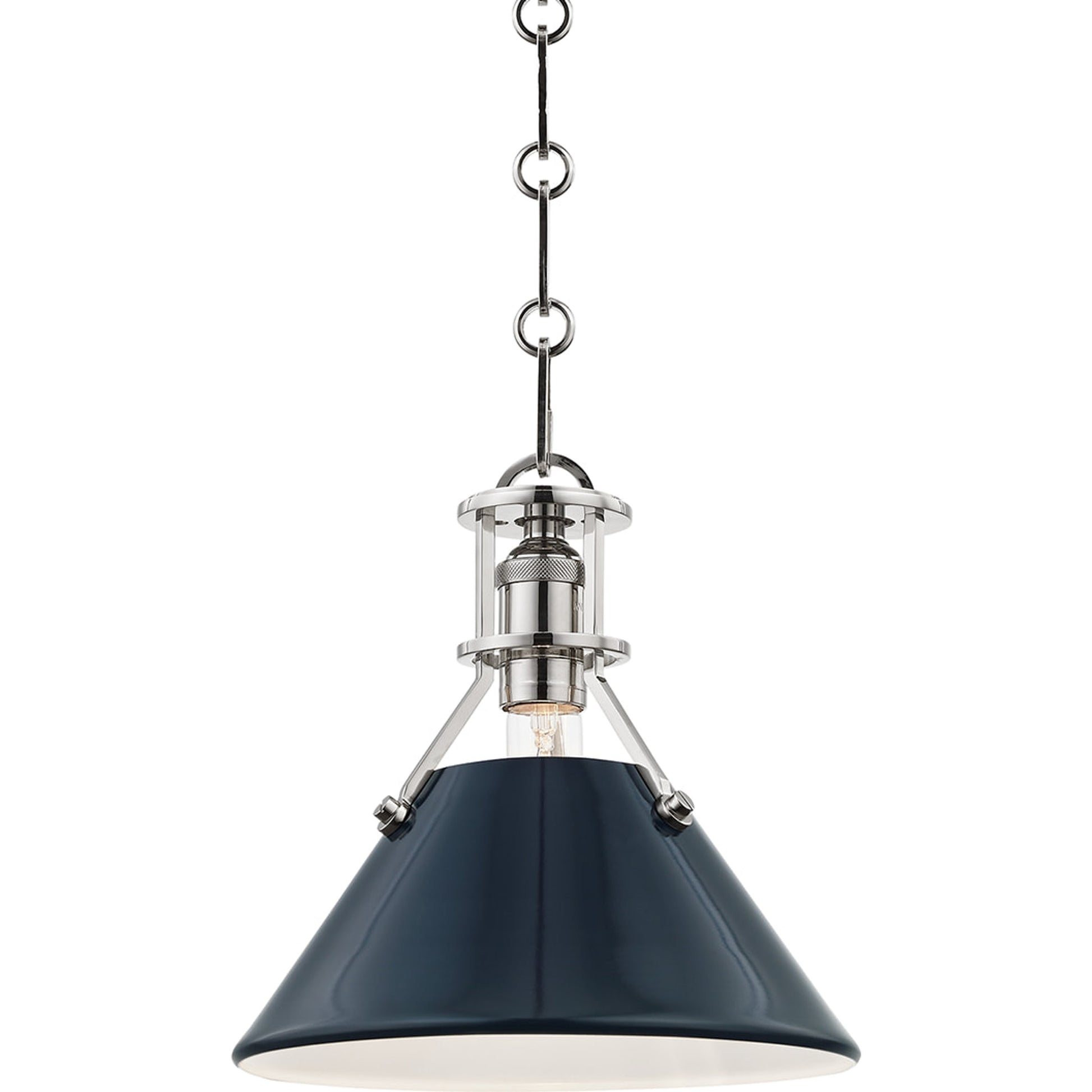 Painted NO.2 Pendant by Hudson Valley. Made from brass in a cottage & farmhouse style.