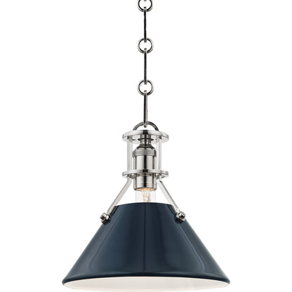 Painted NO.2 Pendant by Hudson Valley. Made from brass in a cottage & farmhouse style.