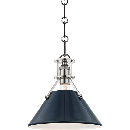 Painted NO.2 Pendant by Hudson Valley. Made from brass in a cottage & farmhouse style.