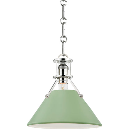 Painted NO.2 Pendant by Hudson Valley. Made from brass in a cottage & farmhouse style.