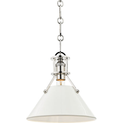 Painted NO.2 Pendant by Hudson Valley. Made from brass in a cottage & farmhouse style.