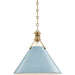 Painted NO.2 Pendant by Hudson Valley. Made from brass in a cottage & farmhouse style.