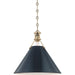 Painted NO.2 Pendant by Hudson Valley. Made from brass in a cottage & farmhouse style.