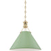 Painted NO.2 Pendant by Hudson Valley. Made from brass in a cottage & farmhouse style.
