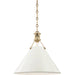 Painted NO.2 Pendant by Hudson Valley. Made from brass in a cottage & farmhouse style.
