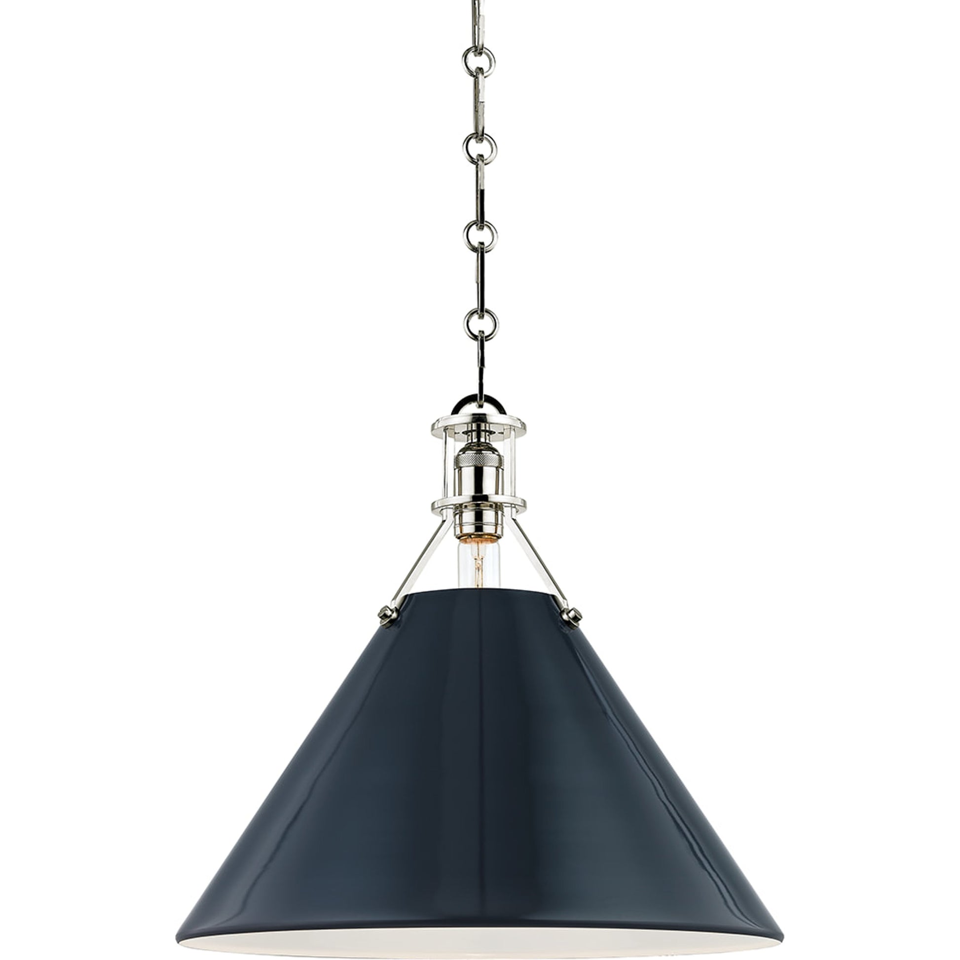 Painted NO.2 Pendant by Hudson Valley. Made from brass in a cottage & farmhouse style.