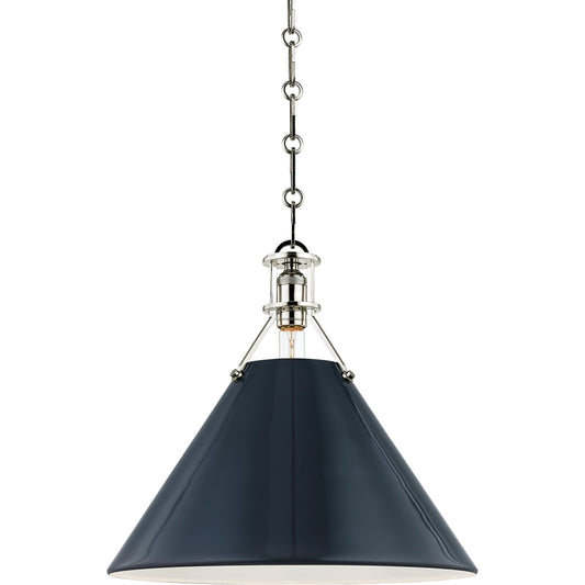 Painted NO.2 Pendant by Hudson Valley. Made from brass in a cottage & farmhouse style.