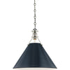 Polished Nickel Denim Blue / Large