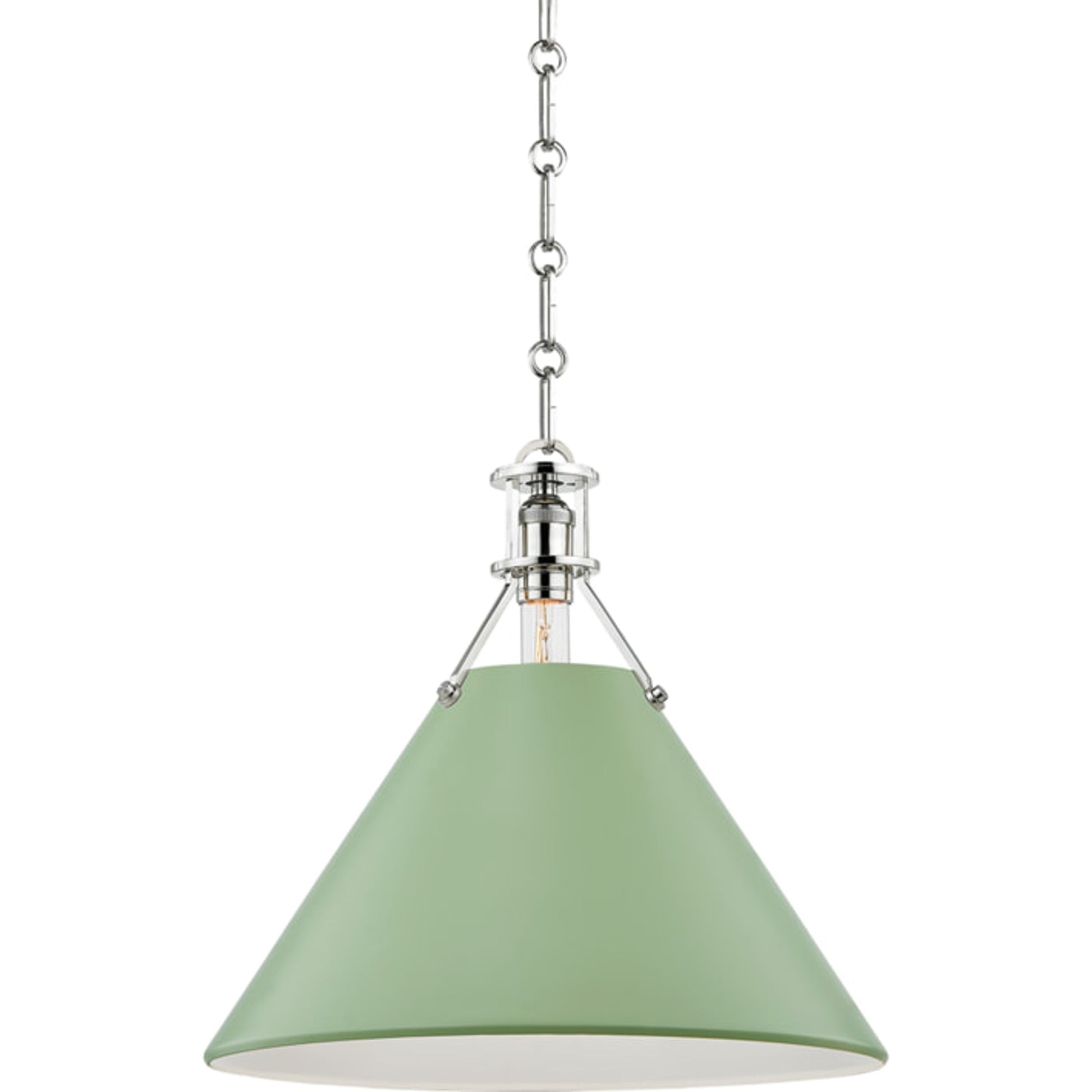 Painted NO.2 Pendant by Hudson Valley. Made from brass in a cottage & farmhouse style.