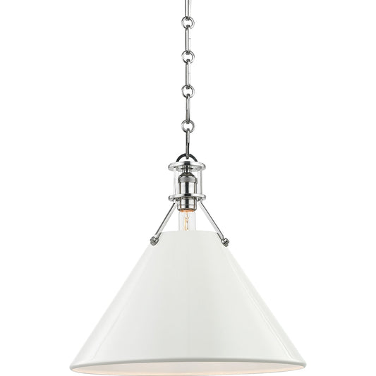Painted NO.2 Pendant by Hudson Valley. Made from brass in a cottage & farmhouse style.