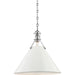 Painted NO.2 Pendant by Hudson Valley. Made from brass in a cottage & farmhouse style.
