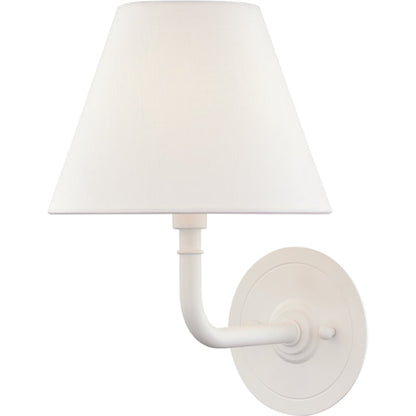 Signature NO.1 Wall Sconce by Hudson Valley in white. Made from brass in a transitional style.