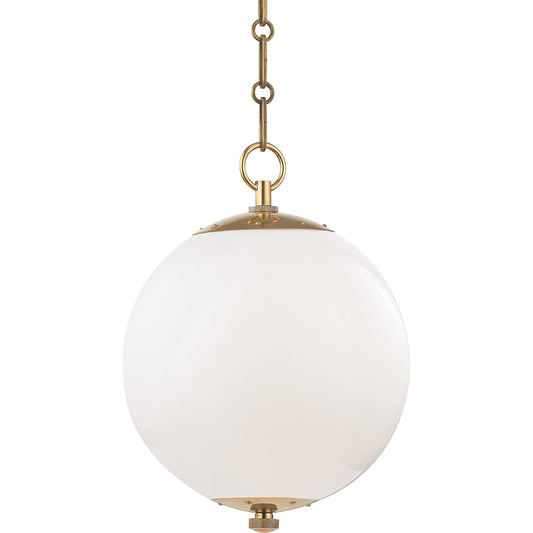 Sphere Pendant by Hudson Valley. Made from brass in a modern style.