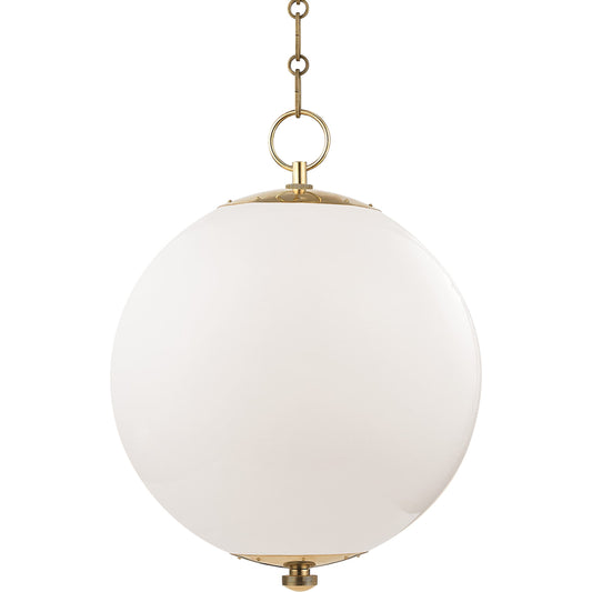 Sphere Pendant by Hudson Valley. Made from brass in a modern style.