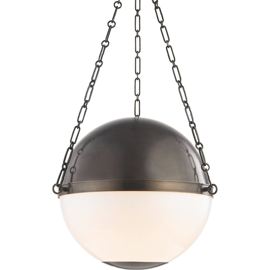 Hanging Sphere Light Pendant by Hudson Valley. Made from brass in a modern style.