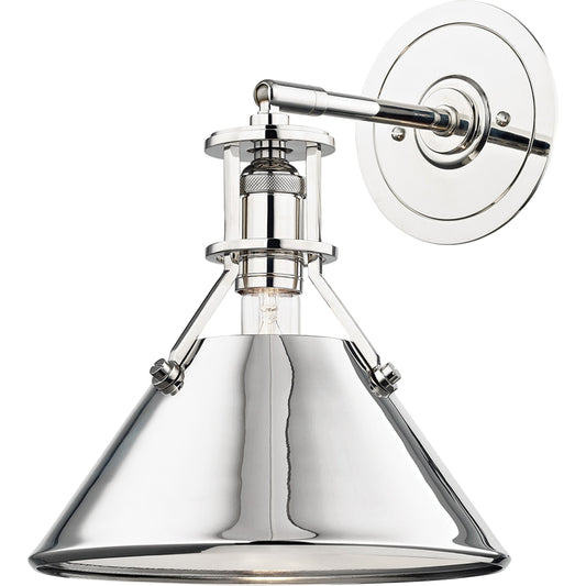Painted NO.2 Wall Sconce by Hudson Valley. Made from brass in a cottage & farmhouse style.