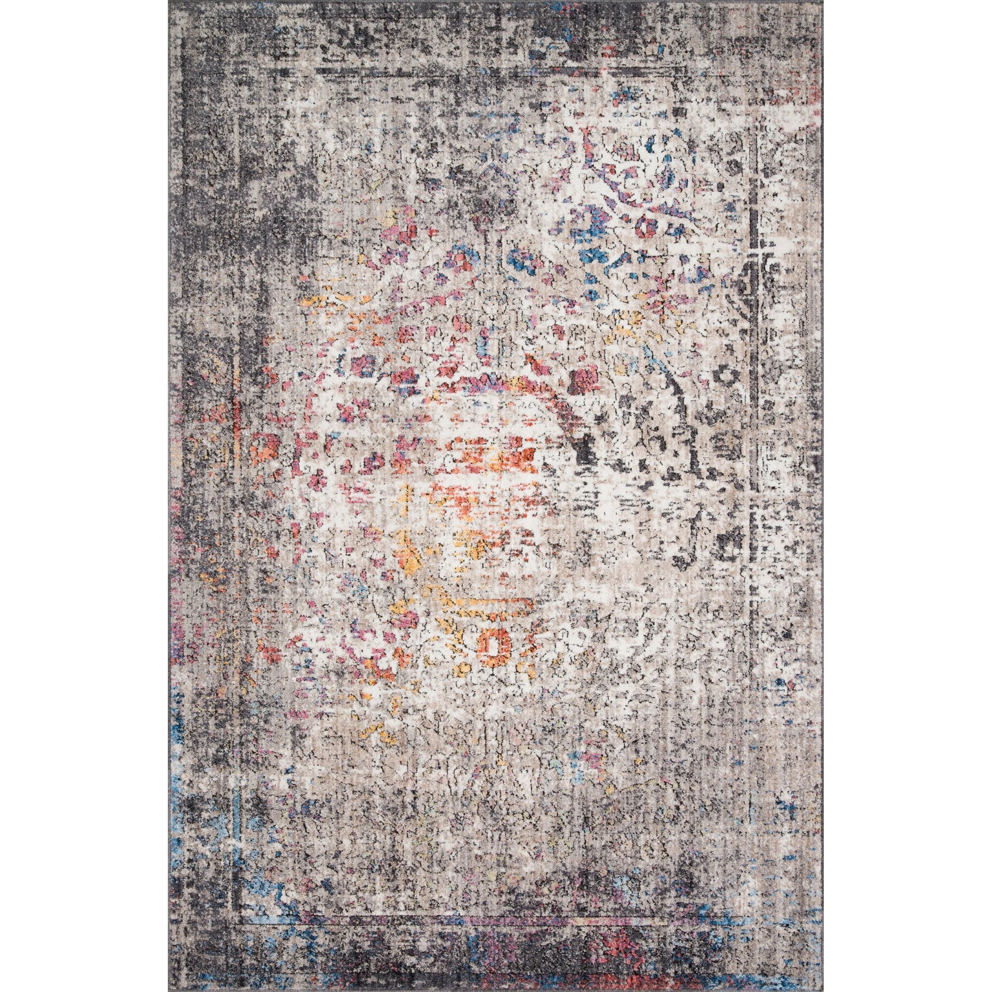 Medusa MED-02 Rug by Loloi in granite, multi. Made from 100% polyester in a modern style.
