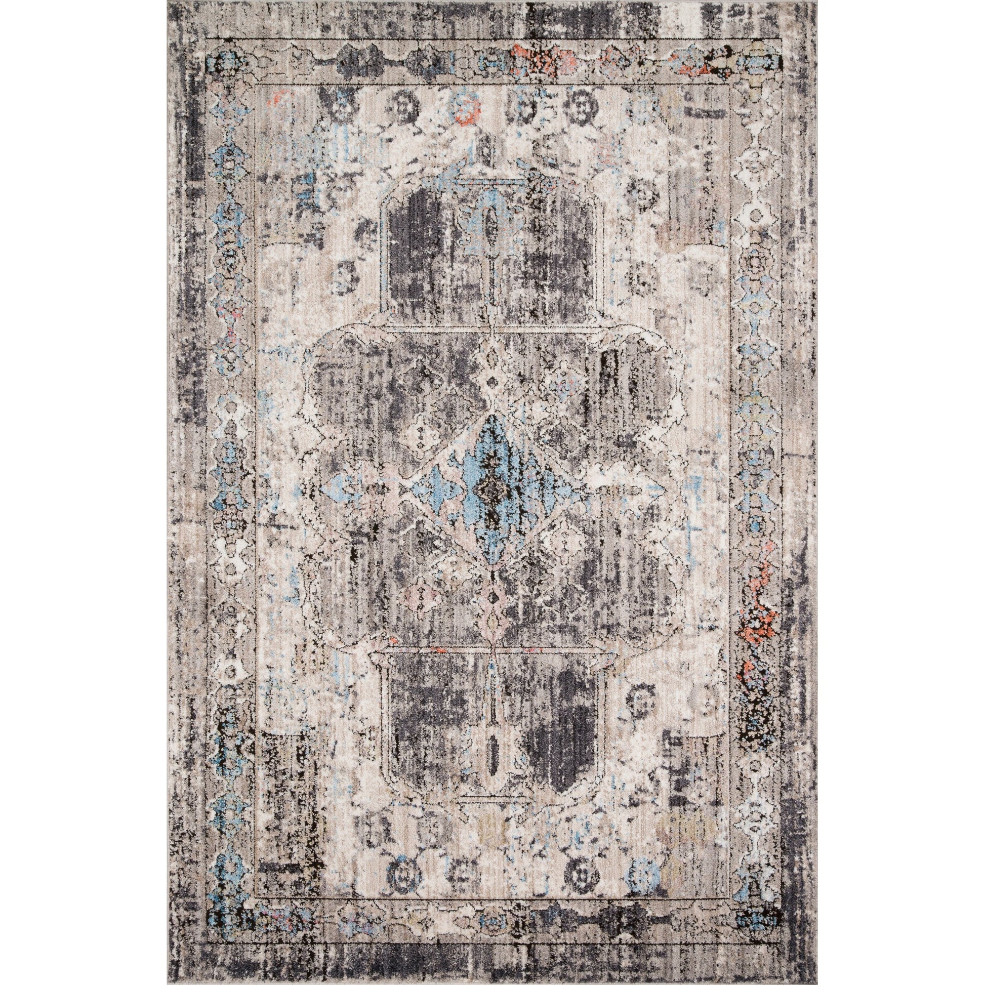 Medusa MED-05 Rug by Loloi in natural, stone. Made from 100% polyester in a transitional style.