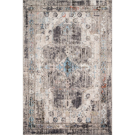Medusa MED-05 Rug by Loloi in natural, stone. Made from 100% polyester in a transitional style.