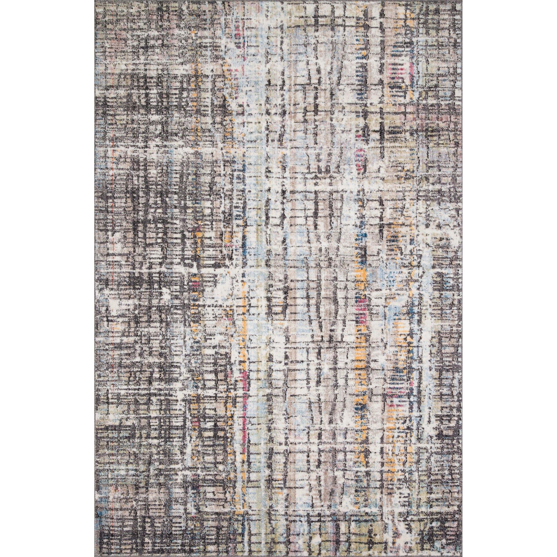 Medusa MED-08 Rug by Loloi in charcoal, multi. Made from 100% polyester in a modern style.