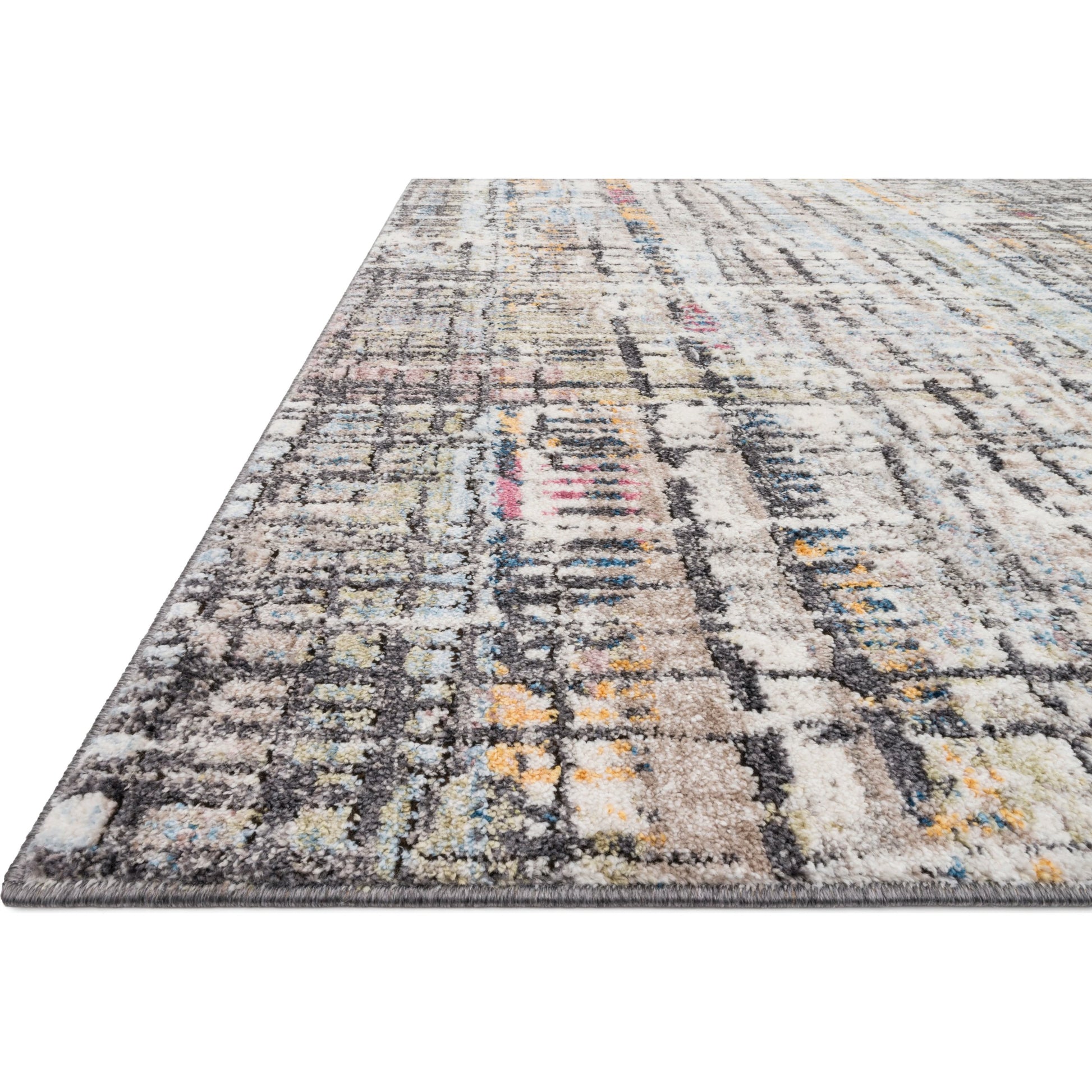 Medusa MED-08 Rug by Loloi in charcoal, multi. Made from 100% polyester in a modern style.