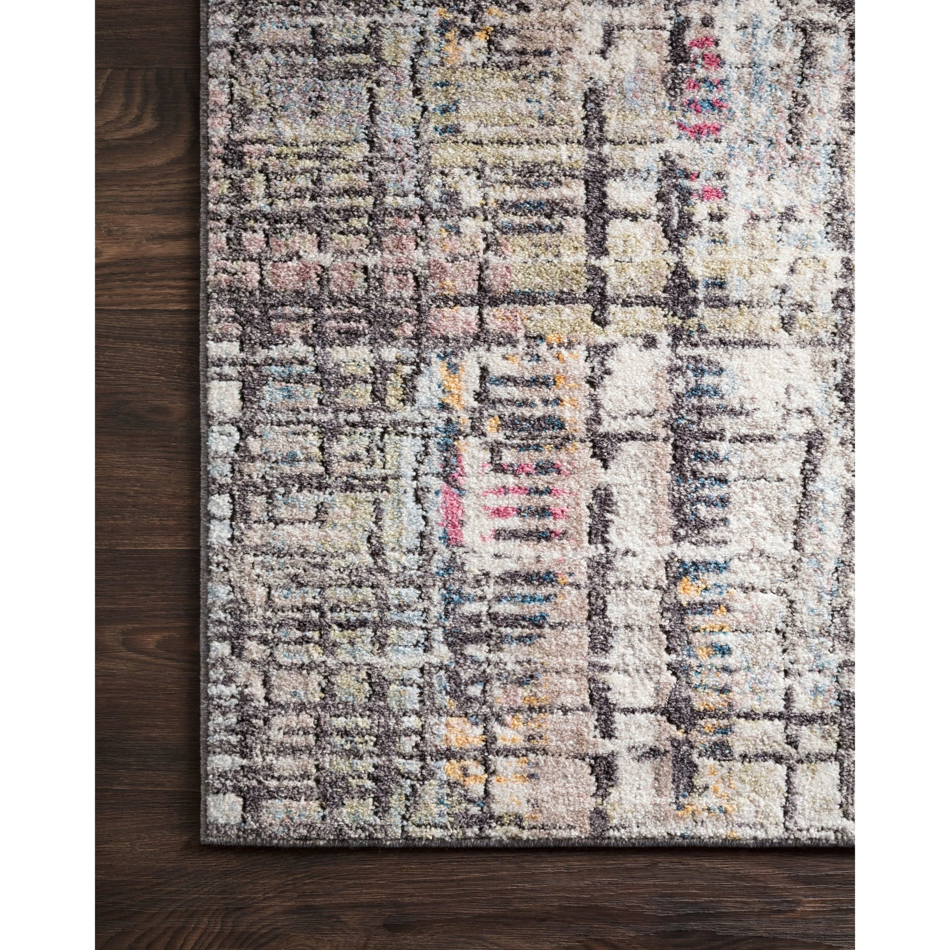 Medusa MED-08 Rug by Loloi in charcoal, multi. Made from 100% polyester in a modern style.