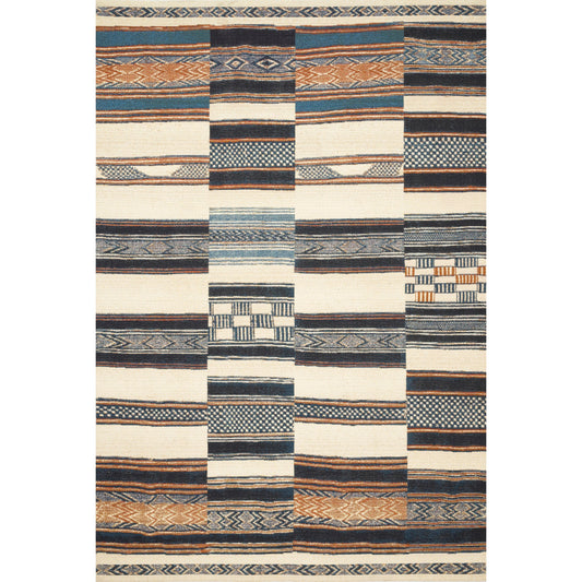 Mika MIK-04 Rug by Loloi in ivory, multi. Made from polyester, polypropylene in a eclectic & global style.