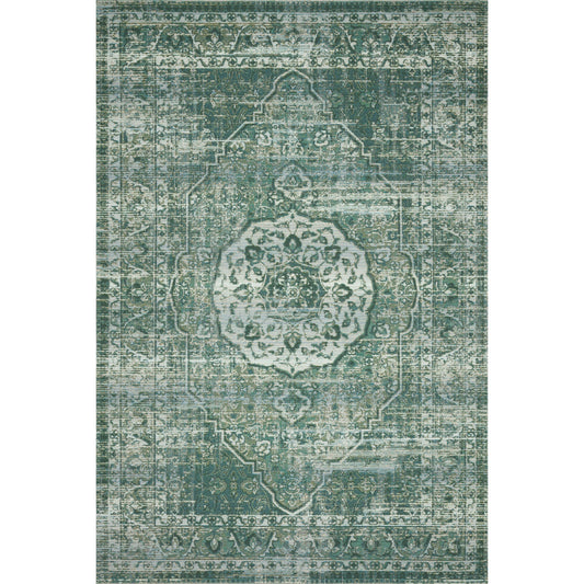 Mika MIK-06 Rug by Loloi in green, mist. Made from polyester, polypropylene in a traditional style.