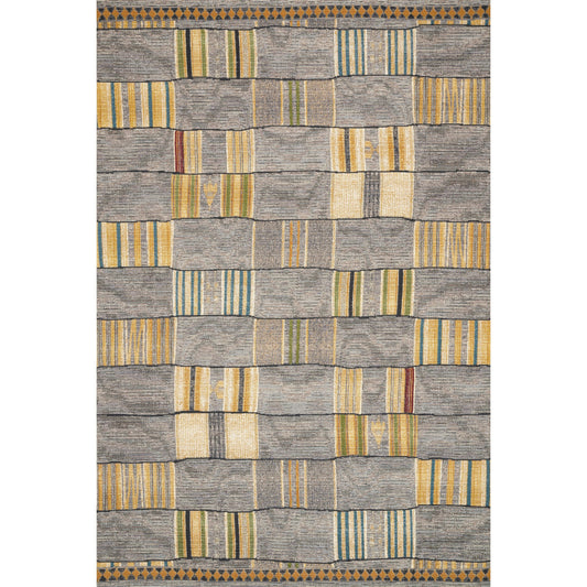 Mika MIK-10 Rug by Loloi in granite, multi. Made from polyester, polypropylene in a eclectic & global style.