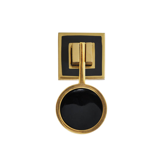 Milan Brass Pull Knob by Worlds Away. Made from metal, resin in a eclectic & global style.