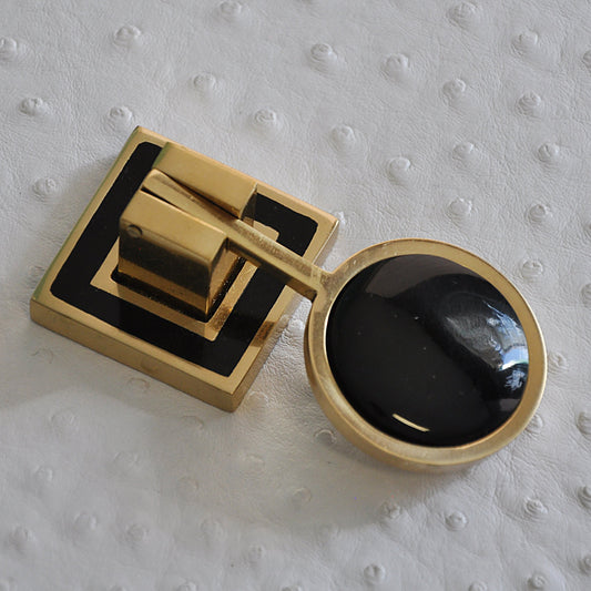 Milan Brass Pull Knob by Worlds Away. Made from metal, resin in a eclectic & global style.